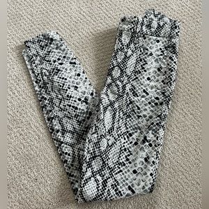 Good American Snakeskin Ankle Jeans